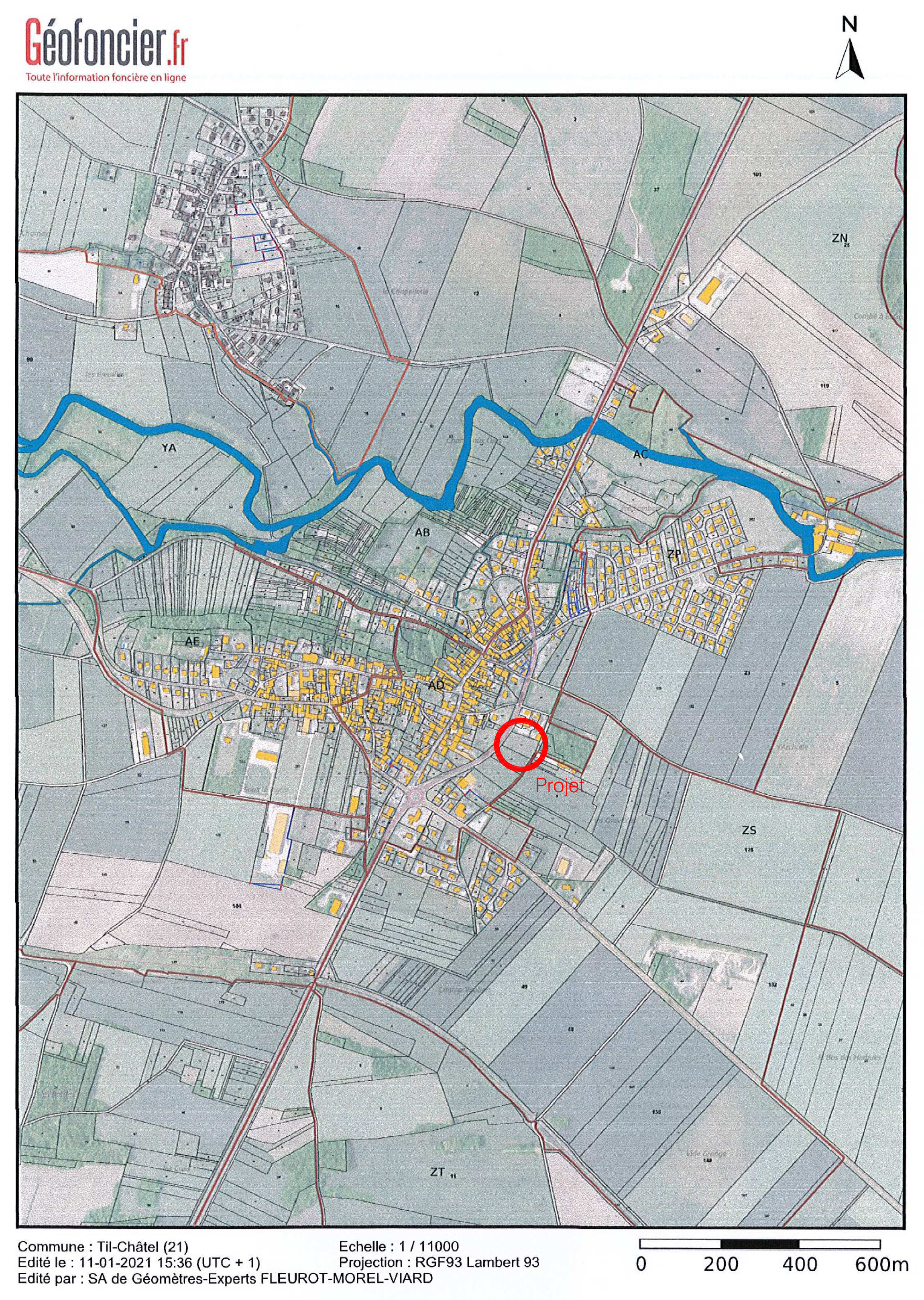 Lotissement de 6 lots à Til Châtel // Permis accordé